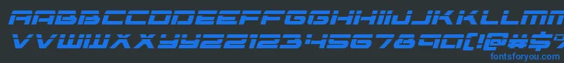 Vorpalital-fontti – siniset fontit mustalla taustalla