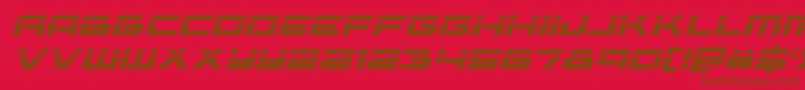 フォントVorpalital – 赤い背景に茶色の文字