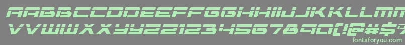 Czcionka Vorpalital – zielone czcionki na szarym tle