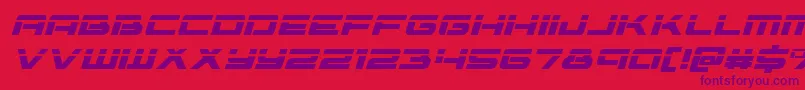 Vorpalital Font – Purple Fonts on Red Background