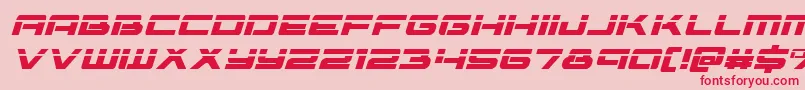 フォントVorpalital – ピンクの背景に赤い文字