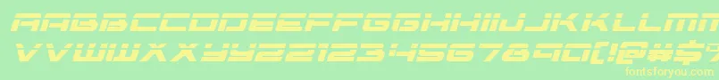 Vorpalital Font – Yellow Fonts on Green Background