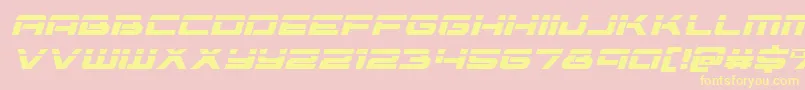 Vorpalital-Schriftart – Gelbe Schriften auf rosa Hintergrund
