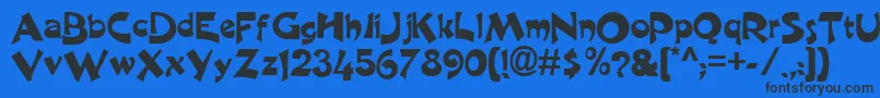 CraneNormal Font – Black Fonts on Blue Background