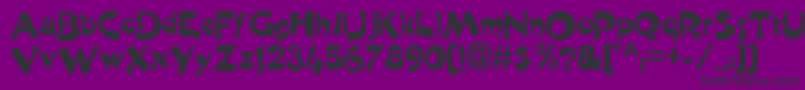 CraneNormal Font – Black Fonts on Purple Background