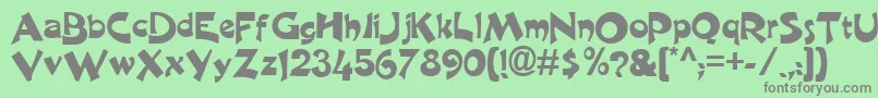 CraneNormal Font – Gray Fonts on Green Background