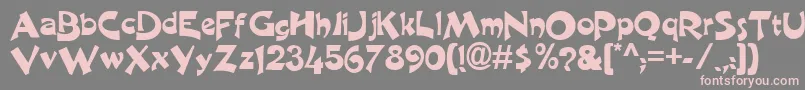 fuente CraneNormal – Fuentes Rosadas Sobre Fondo Gris
