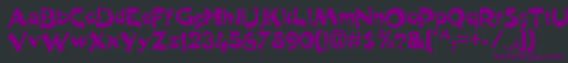 CraneNormal-fontti – violetit fontit mustalla taustalla