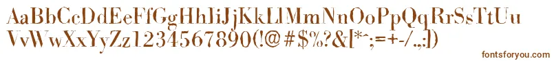 BodoniantiqueRegular Font – Brown Fonts on White Background