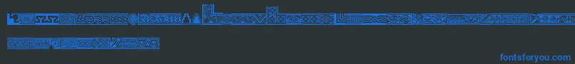 Henmanpicttwo Font – Blue Fonts on Black Background