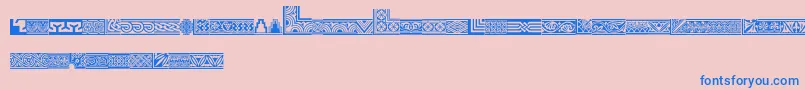 Henmanpicttwo Font – Blue Fonts on Pink Background