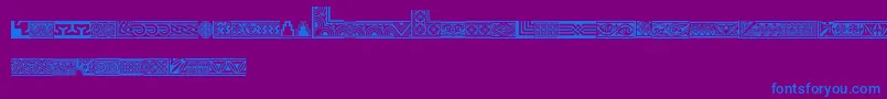 Weitere Informationen zur Henmanpicttwo-Schriftart Henmanpicttwo-Schriftart – Blaue Schriften auf violettem Hintergrund