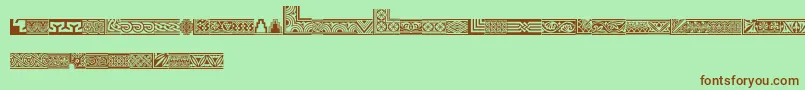 Henmanpicttwo Font – Brown Fonts on Green Background