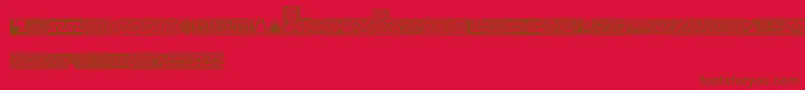 Henmanpicttwo Font – Brown Fonts on Red Background