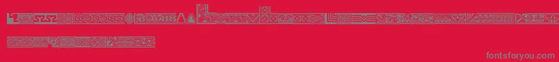 Henmanpicttwo Font – Gray Fonts on Red Background