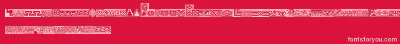 Henmanpicttwo Font – Pink Fonts on Red Background