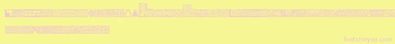 Henmanpicttwo Font – Pink Fonts on Yellow Background