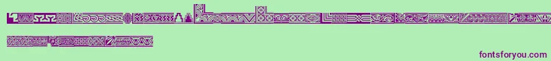 Henmanpicttwo Font – Purple Fonts on Green Background