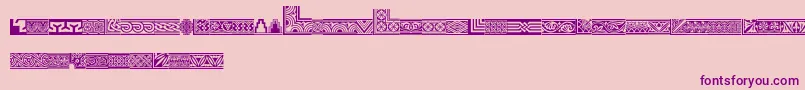 Henmanpicttwo-Schriftart – Violette Schriften auf rosa Hintergrund