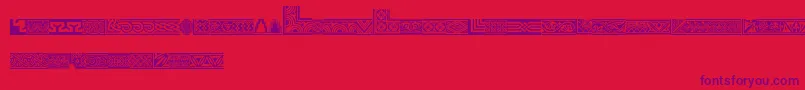 Henmanpicttwo Font – Purple Fonts on Red Background