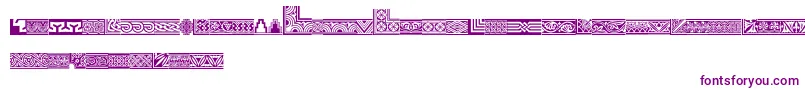 フォントHenmanpicttwo – 紫色のフォント