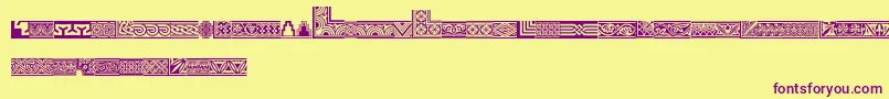 Henmanpicttwo Font – Purple Fonts on Yellow Background