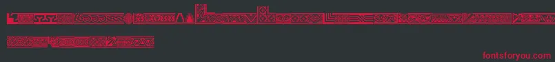 Henmanpicttwo Font – Red Fonts on Black Background