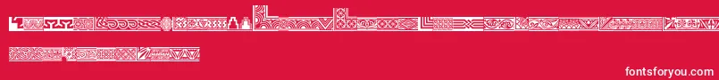 フォントHenmanpicttwo – 赤い背景に白い文字