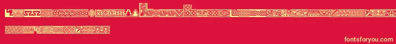 Henmanpicttwo Font – Yellow Fonts on Red Background