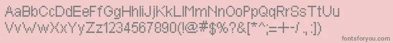 フォントCcRedAlertLan – ピンクの背景に灰色の文字