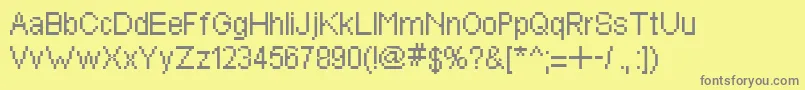 フォントCcRedAlertLan – 黄色の背景に灰色の文字