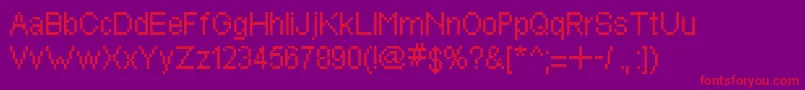 CcRedAlertLan Font – Red Fonts on Purple Background