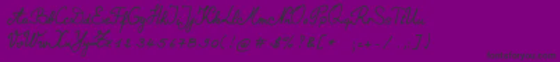 NBernard Font – Black Fonts on Purple Background