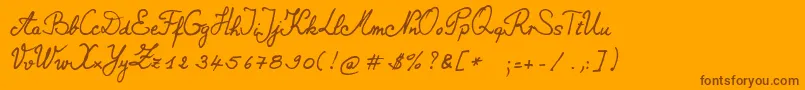 NBernard Font – Brown Fonts on Orange Background