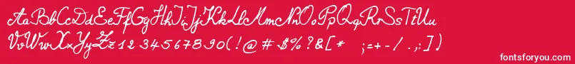 フォントNBernard – 赤い背景に白い文字