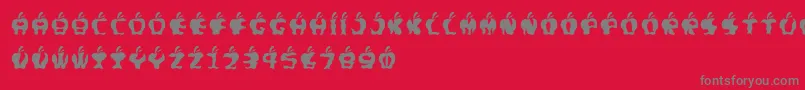 Fontgigitapel Font – Gray Fonts on Red Background