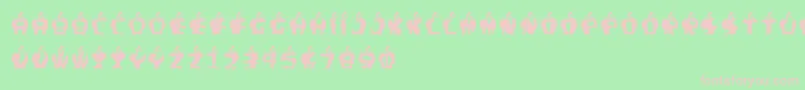 Fontgigitapel Font – Pink Fonts on Green Background