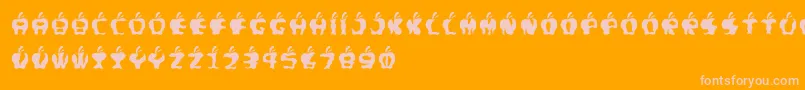 Fontgigitapel Font – Pink Fonts on Orange Background