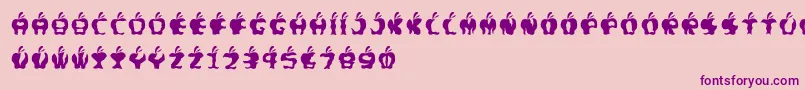 Fontgigitapel Font – Purple Fonts on Pink Background