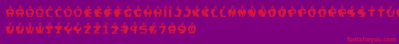 Fontgigitapel Font – Red Fonts on Purple Background