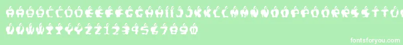 Fontgigitapel Font – White Fonts on Green Background