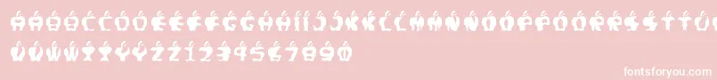 Fontgigitapel Font – White Fonts on Pink Background