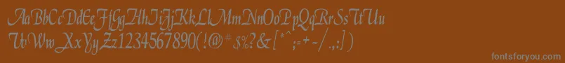 More about ElgarCn Font ElgarCn Font – Gray Fonts on Brown Background