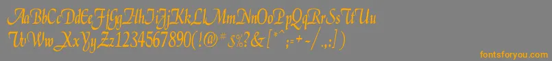 ElgarCn Font – Orange Fonts on Gray Background