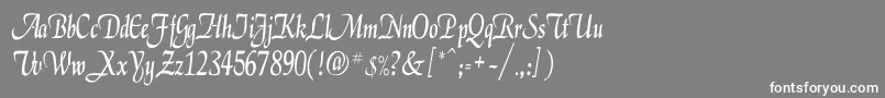 ElgarCn-Schriftart – Weiße Schriften auf grauem Hintergrund