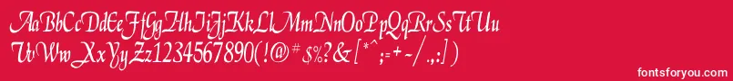 ElgarCn Font – White Fonts on Red Background