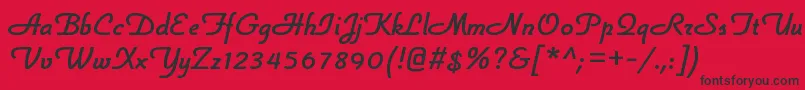 フォントLonsdaleRegular – 赤い背景に黒い文字