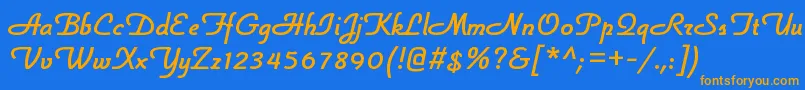 Шрифт LonsdaleRegular – оранжевые шрифты на синем фоне