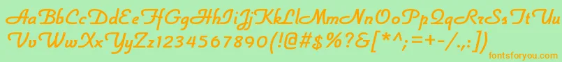 LonsdaleRegular Font – Orange Fonts on Green Background