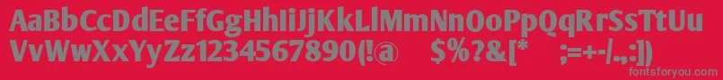 ArmwrestlerBold Font – Gray Fonts on Red Background